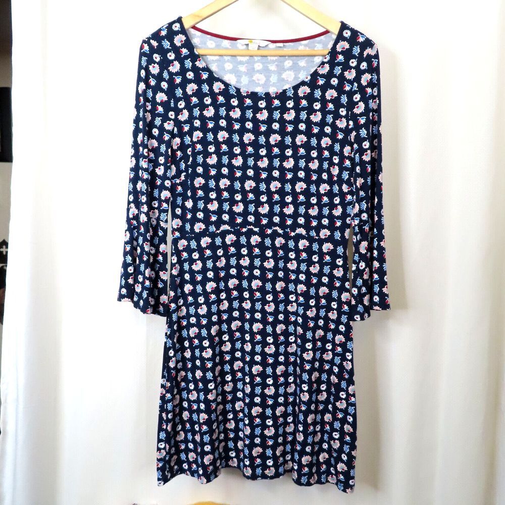 Boden Womens Soft Floral Flower Knit Dress Sz US‎ 6R